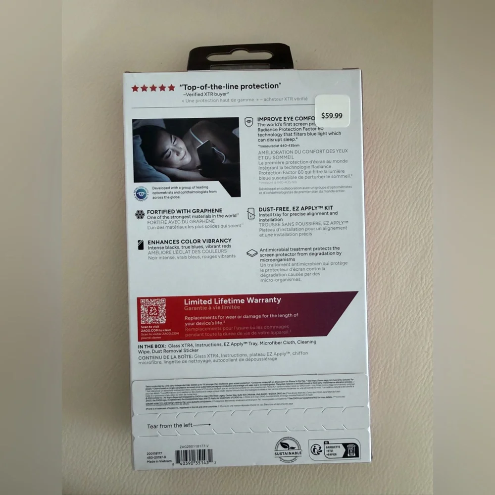 InvisibleShield XTR4 Screen Protector for iPhone - Red Packaging